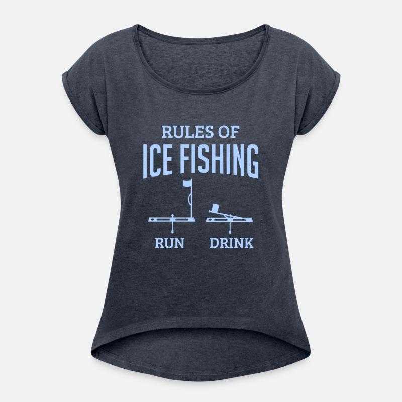 Ice Fishing Fisher Rules Run Drink Funny Gift Idea