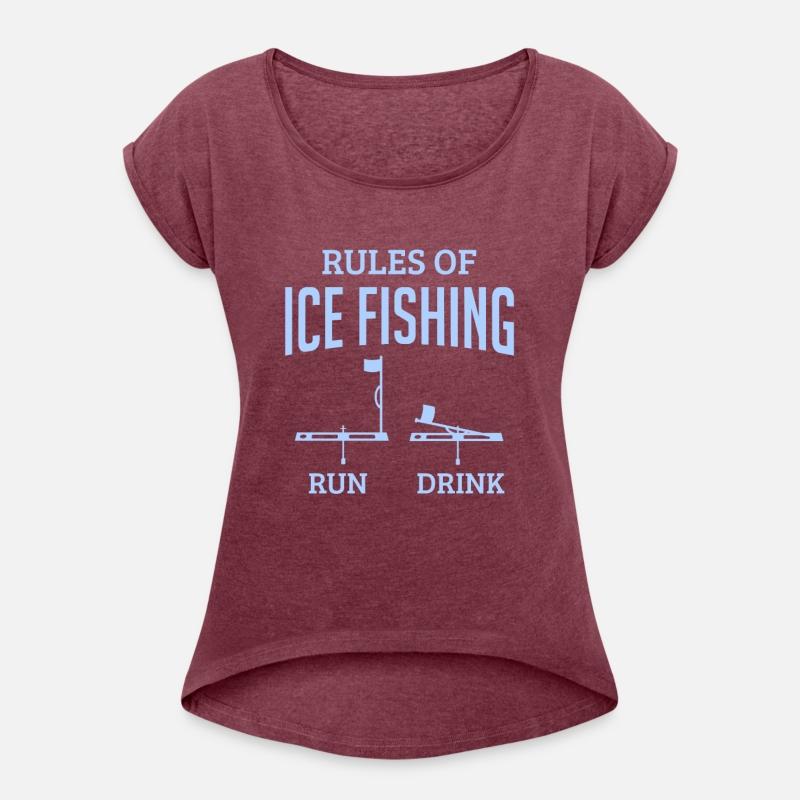 Ice Fishing Fisher Rules Run Drink Funny Gift Idea