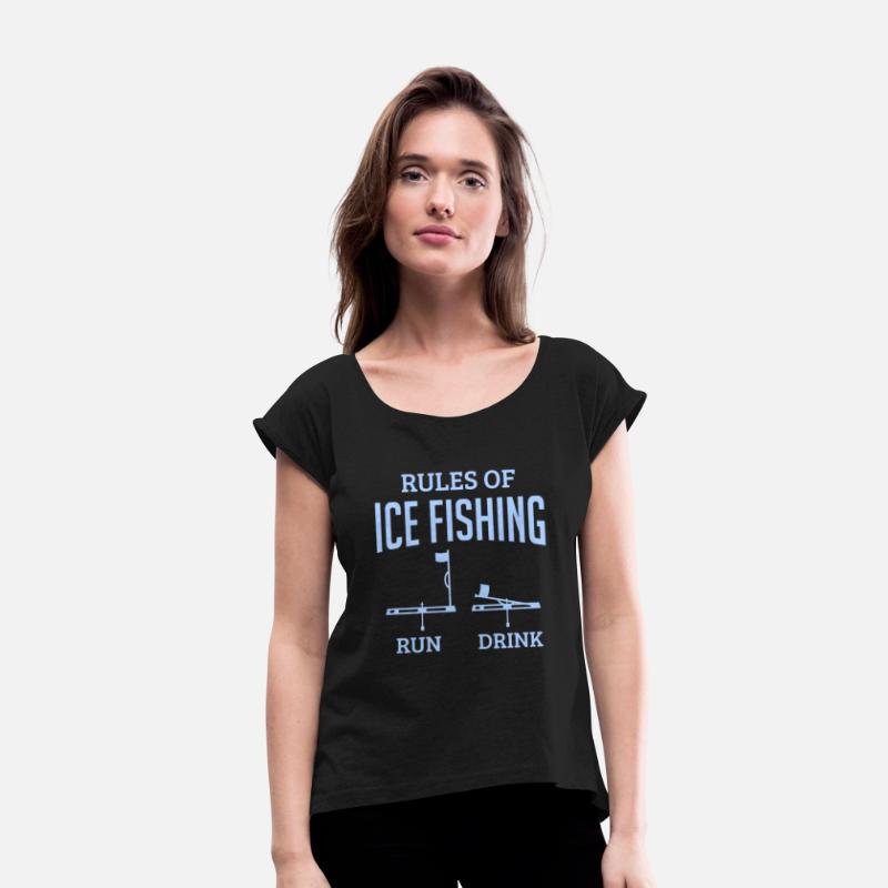 Ice Fishing Fisher Rules Run Drink Funny Gift Idea