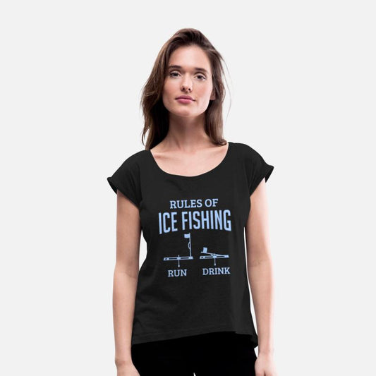 Ice Fishing Fisher Rules Run Drink Funny Gift Idea