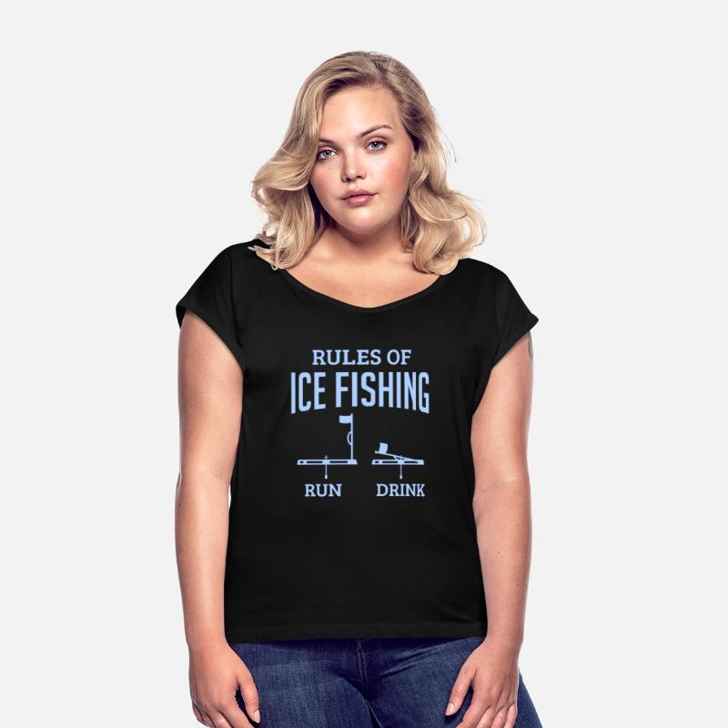 Ice Fishing Fisher Rules Run Drink Funny Gift Idea