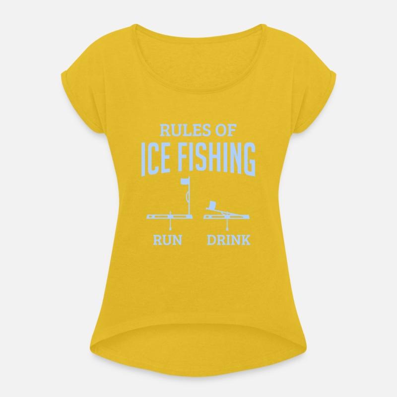 Ice Fishing Fisher Rules Run Drink Funny Gift Idea