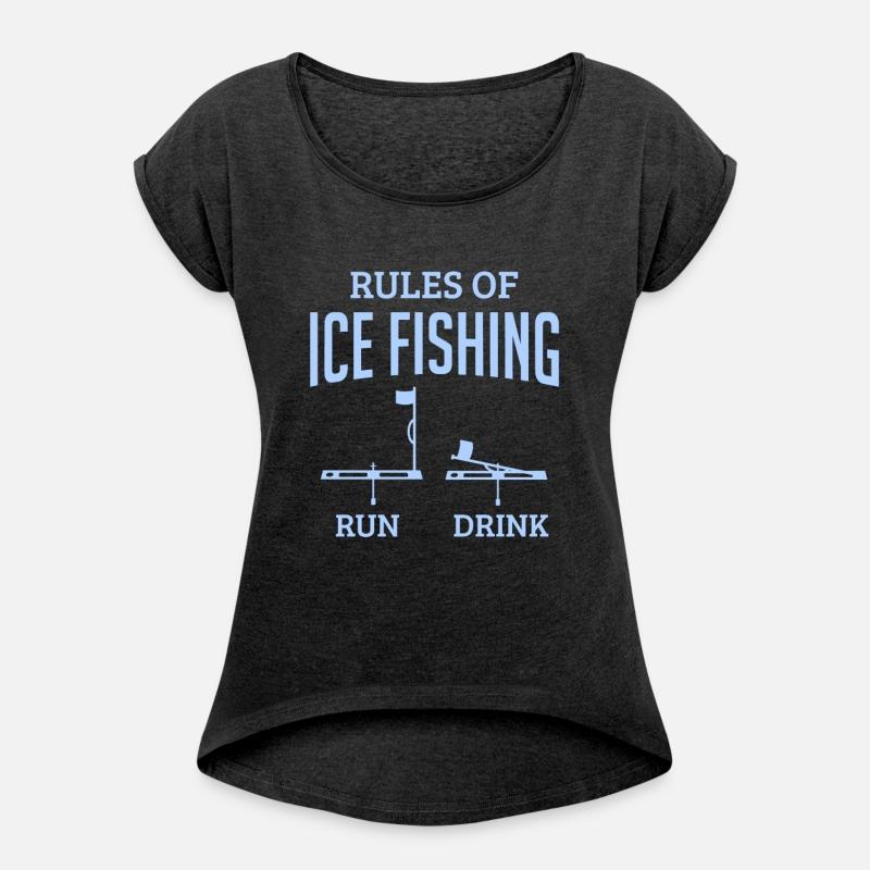 Ice Fishing Fisher Rules Run Drink Funny Gift Idea