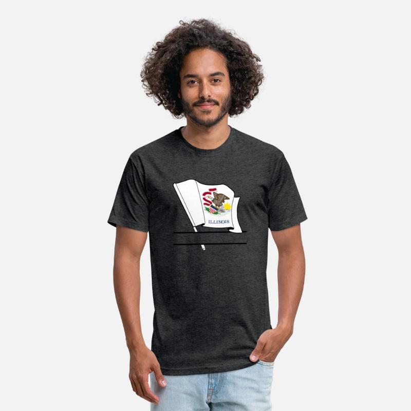 Illinois flag text banner