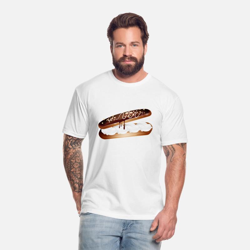 Illustration of a stuffed eclair with cream