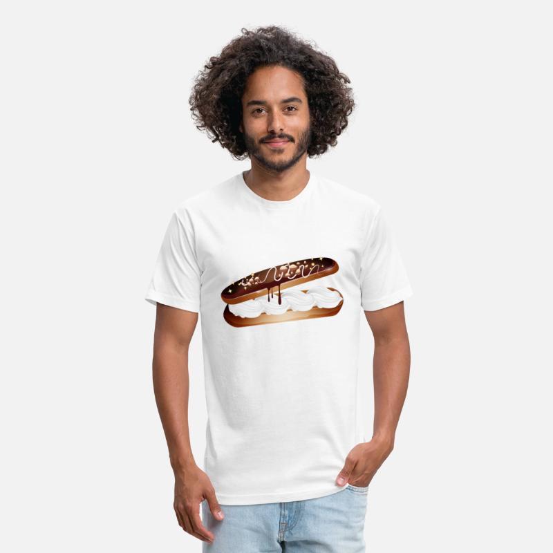 Illustration of a stuffed eclair with cream