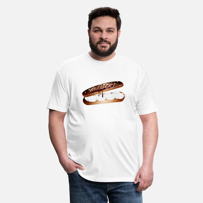 Illustration of a stuffed eclair with cream