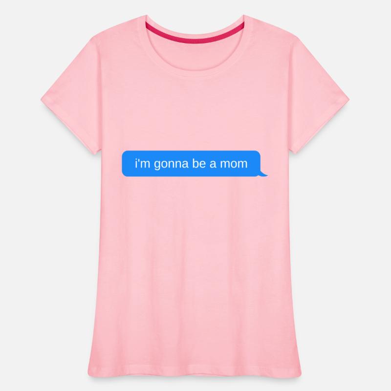 i'm gonna be a mom, Blue chat bubble, text message