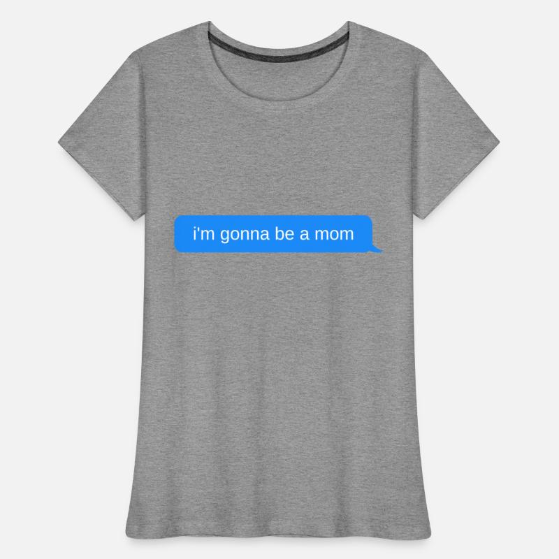 i'm gonna be a mom, Blue chat bubble, text message