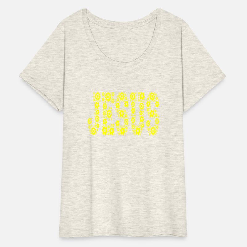 Inspiring Jesus with yellow flowers