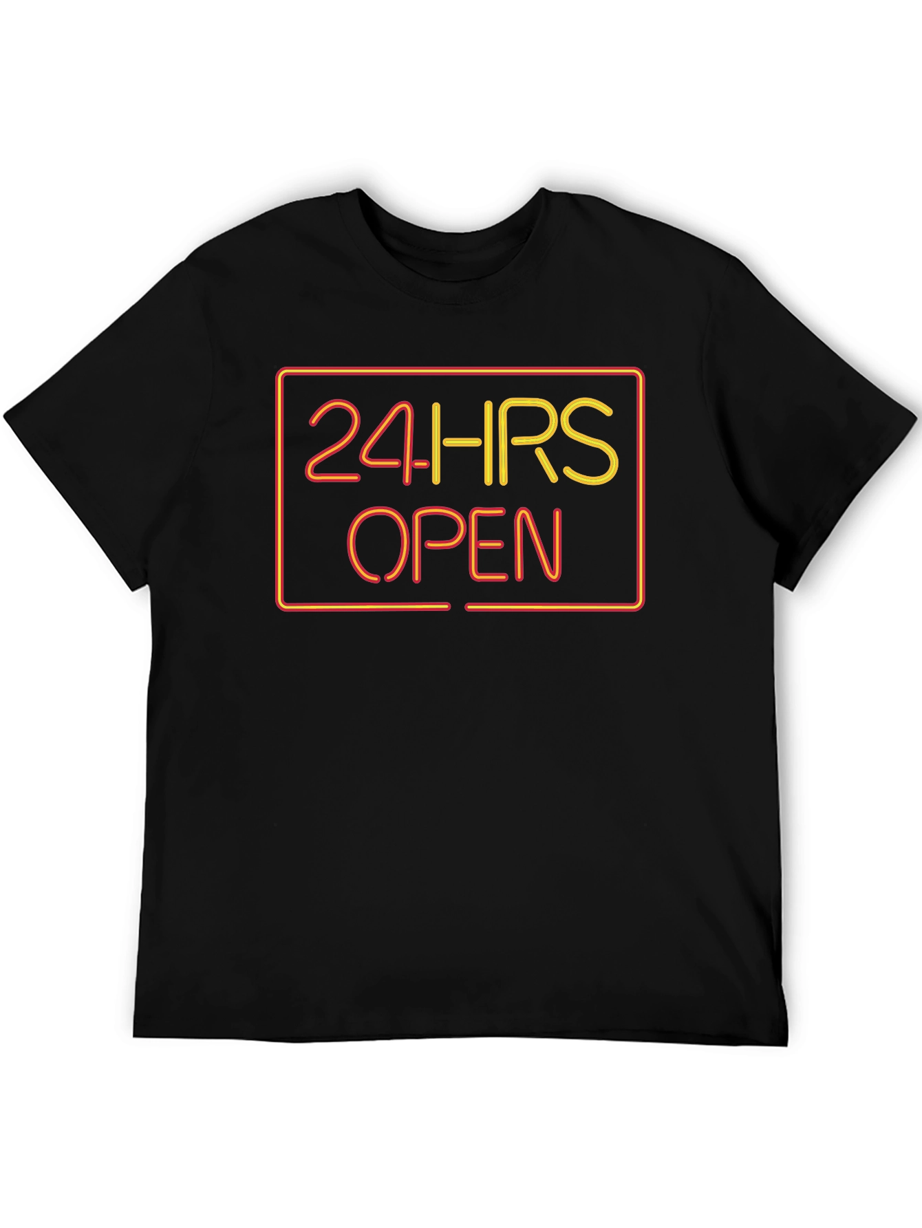 24 HRS Open Graphic Tee - Soft Black T-Shirt