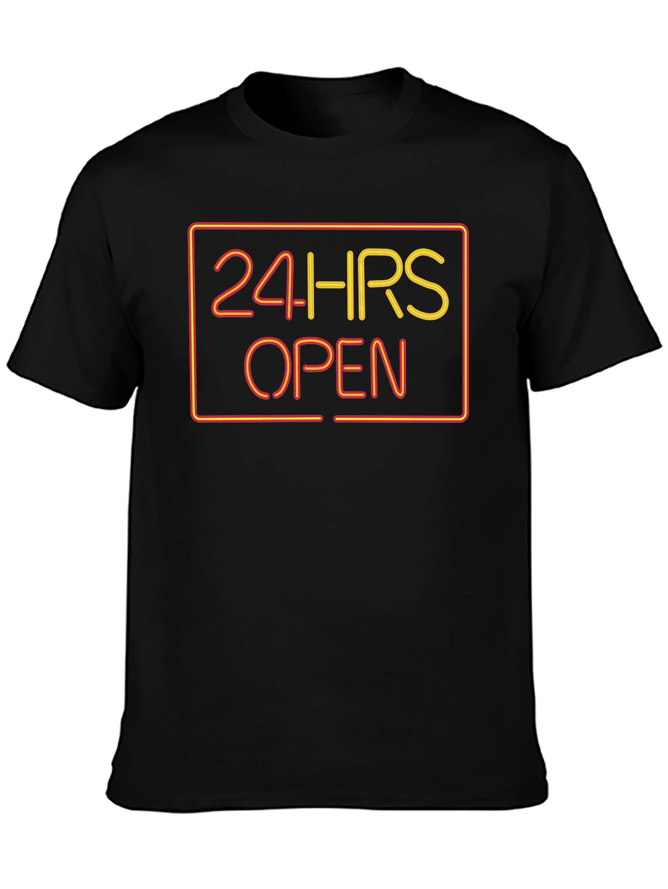 24 HRS Open Graphic Tee - Soft Black T-Shirt