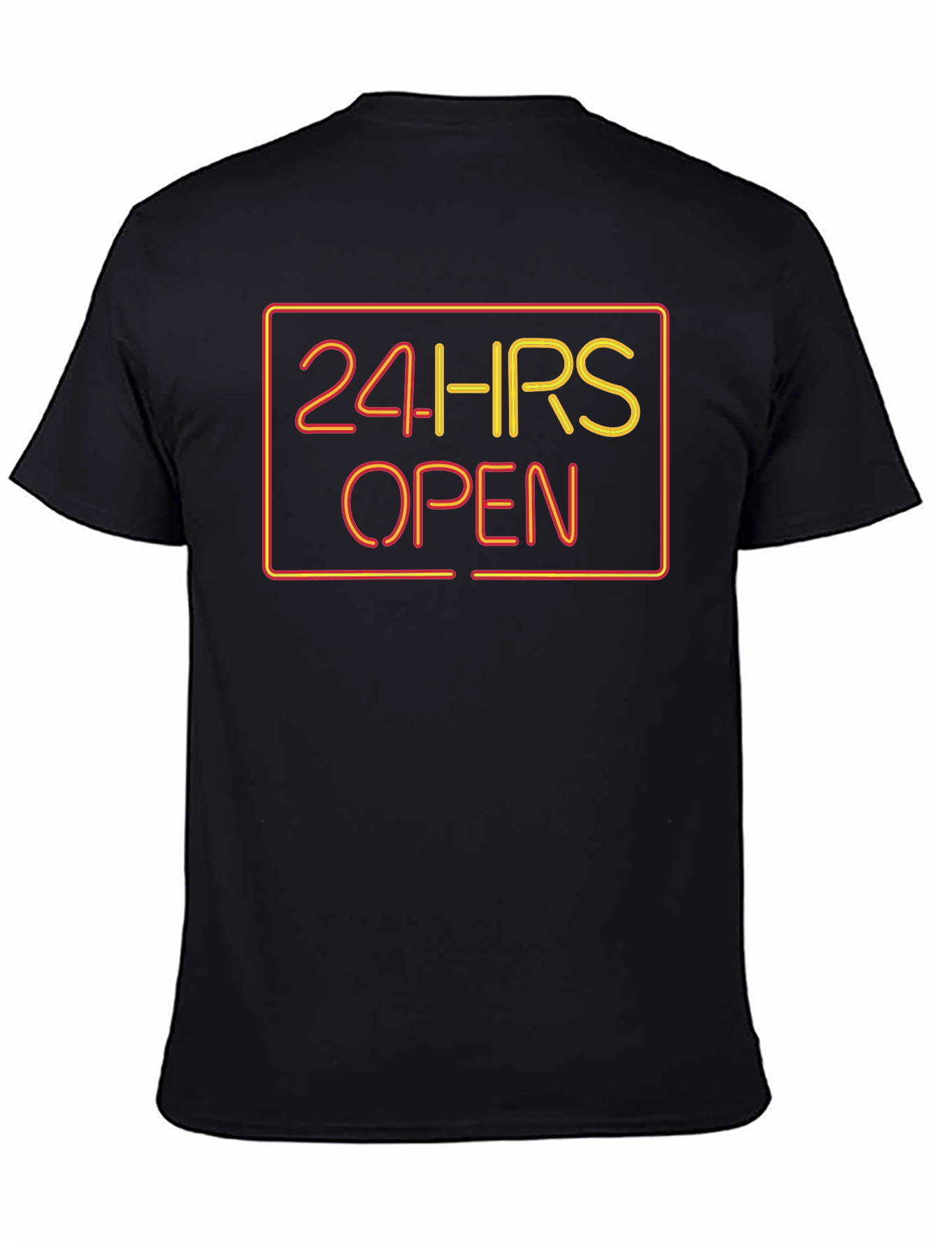 24 HRS Open Graphic Tee - Soft Black T-Shirt
