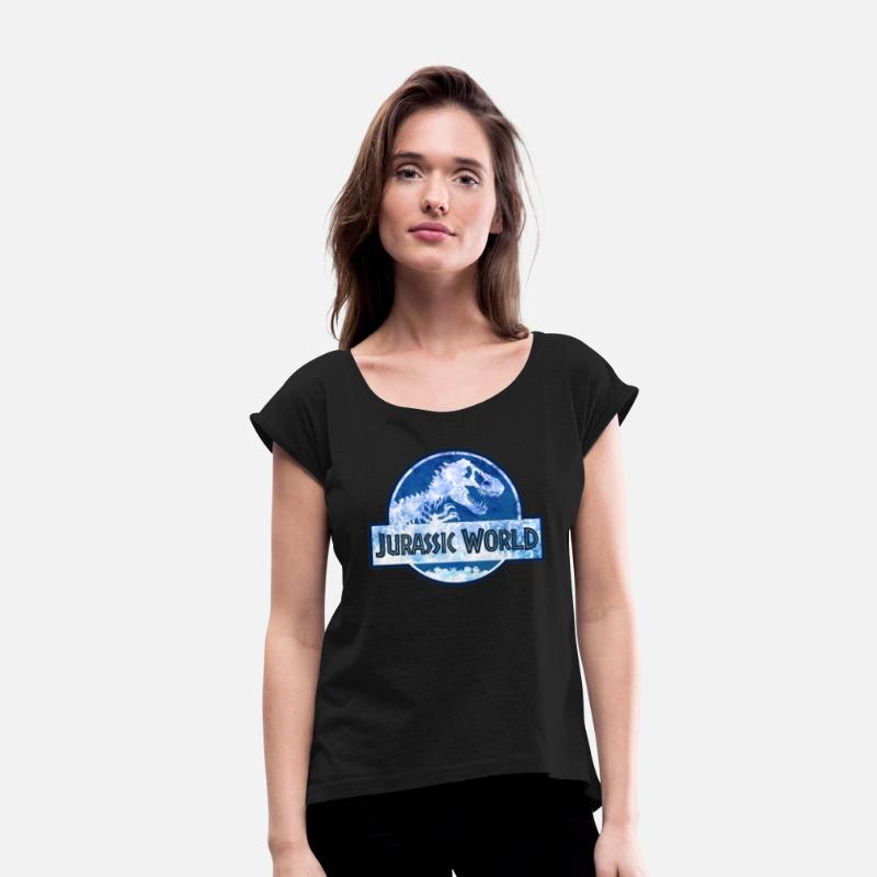 Jurassic World Classic Logo With T-Rex Blue