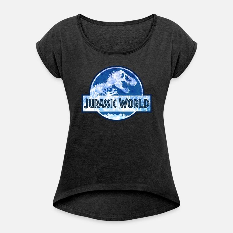 Jurassic World Classic Logo With T-Rex Blue