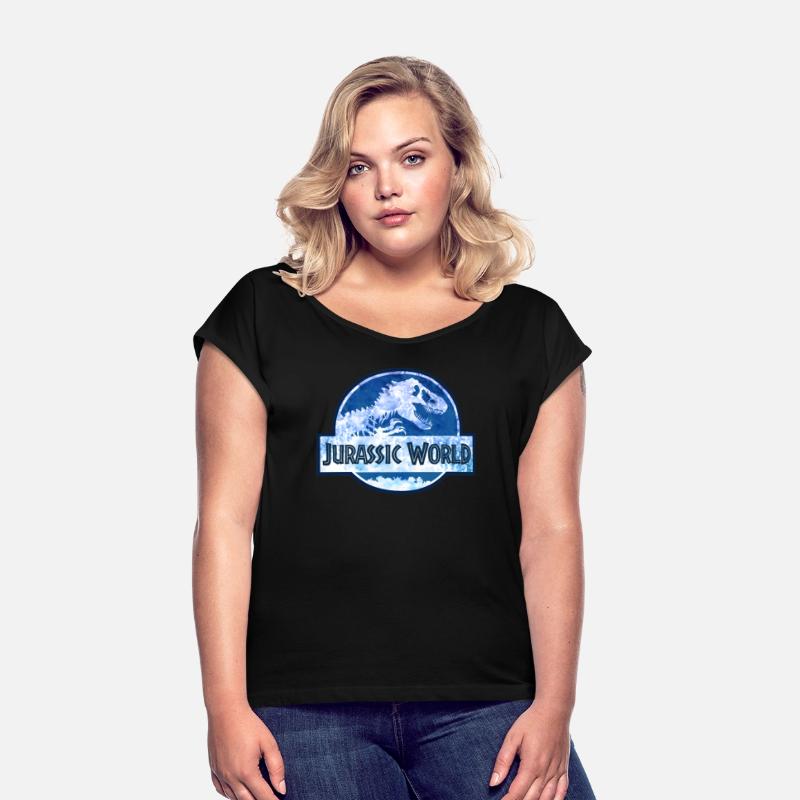 Jurassic World Classic Logo With T-Rex Blue