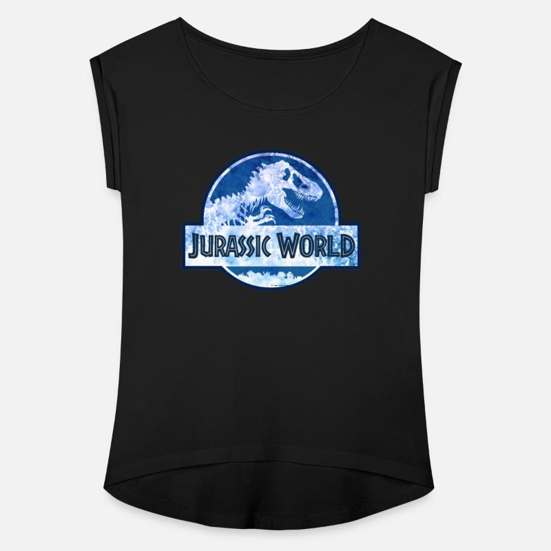 Jurassic World Classic Logo With T-Rex Blue