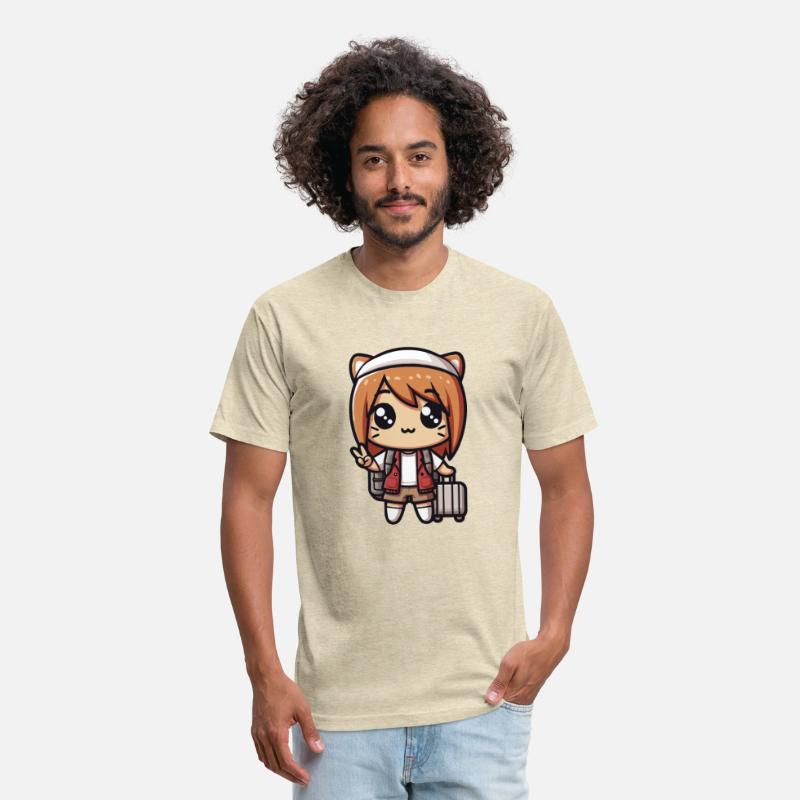 Kawaii Cute Little Girl Traveler