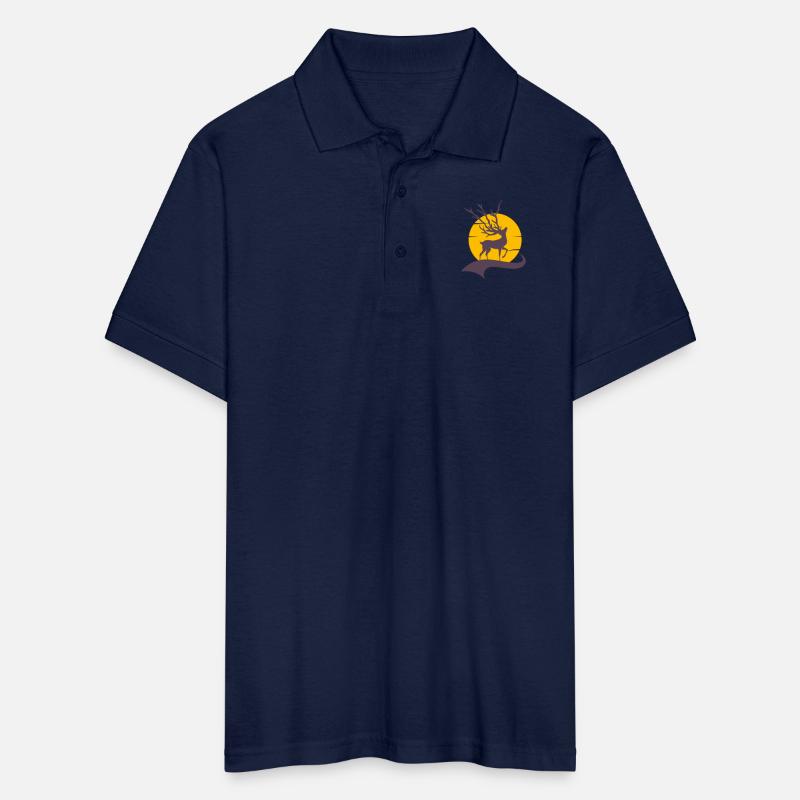 Kids T-Shirt Graceful Stag Yellow Sun Design