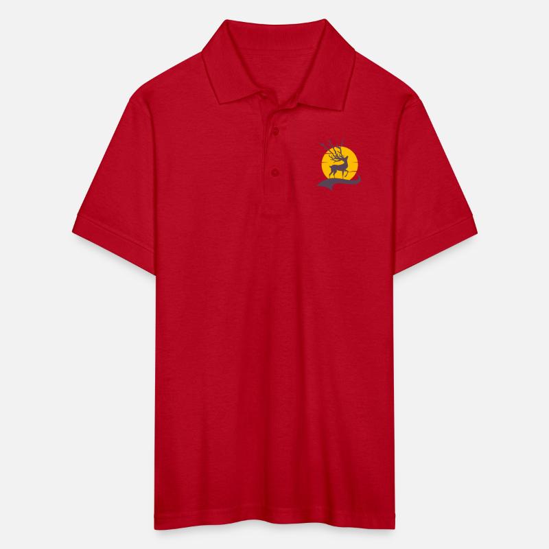 Kids T-Shirt Graceful Stag Yellow Sun Design