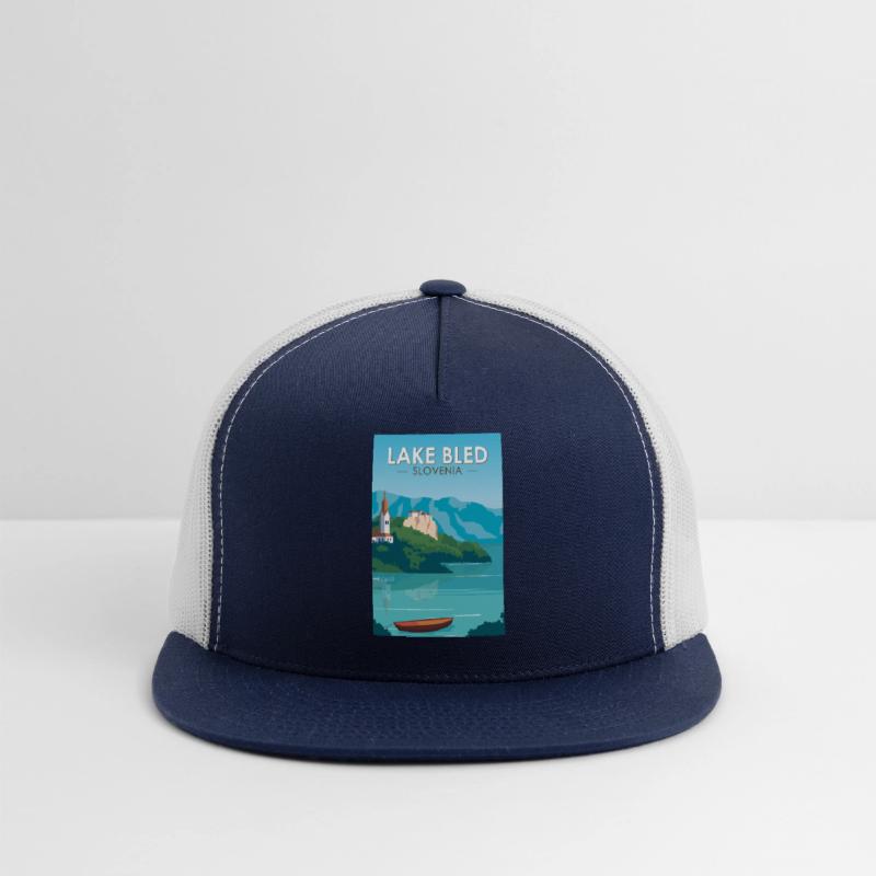 Lake Bled Slovenia Travel Retro Travel Art Vintage