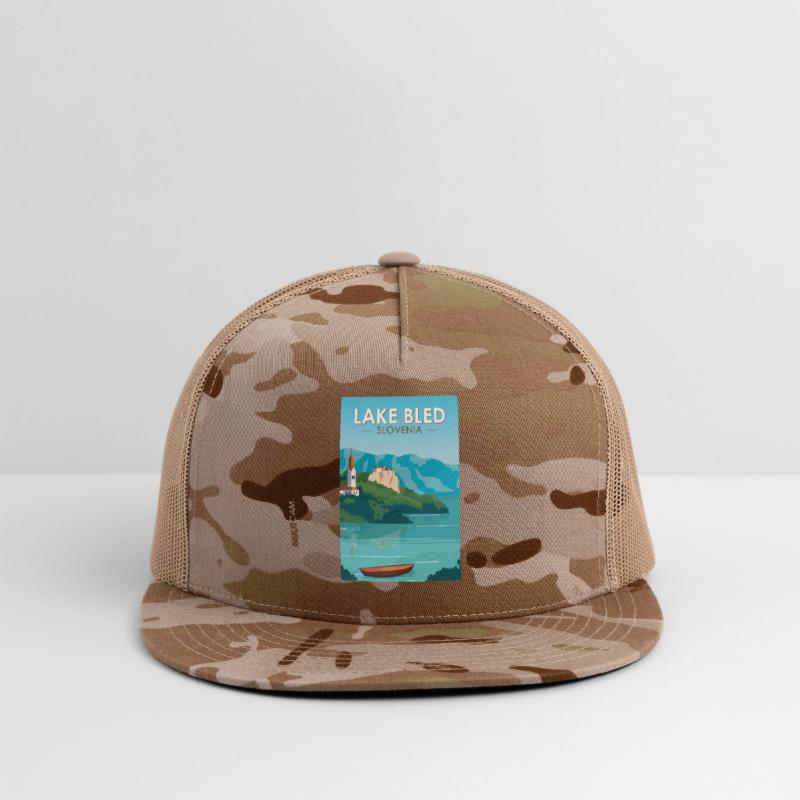 Lake Bled Slovenia Travel Retro Travel Art Vintage