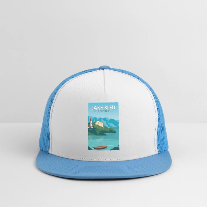 Lake Bled Slovenia Travel Retro Travel Art Vintage