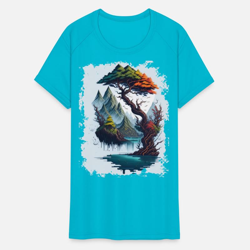 Landscape Mountains Tree Surreal