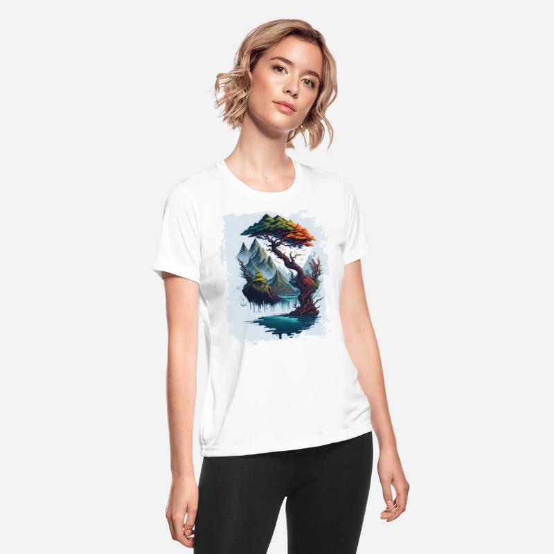 Landscape Mountains Tree Surreal