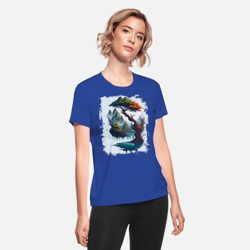 Landscape Mountains Tree Surreal