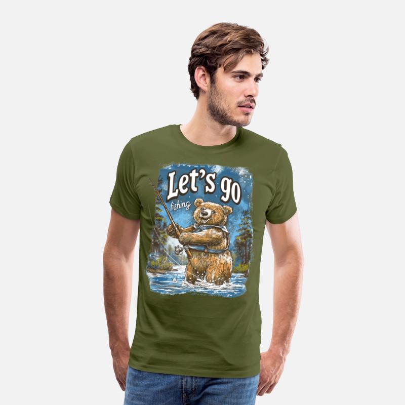 Let`s Go Fishing Bear Fisherman Angler