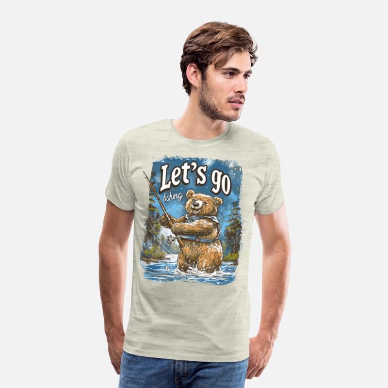 Let`s Go Fishing Bear Fisherman Angler