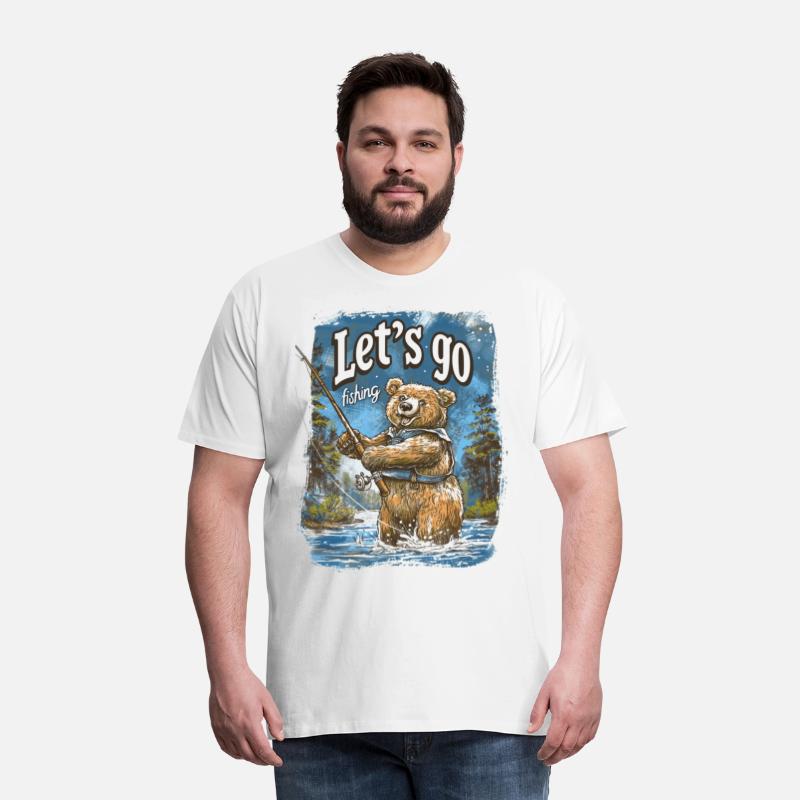 Let`s Go Fishing Bear Fisherman Angler