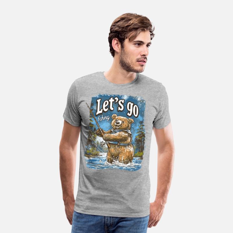 Let`s Go Fishing Bear Fisherman Angler