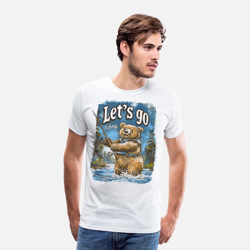 Let`s Go Fishing Bear Fisherman Angler