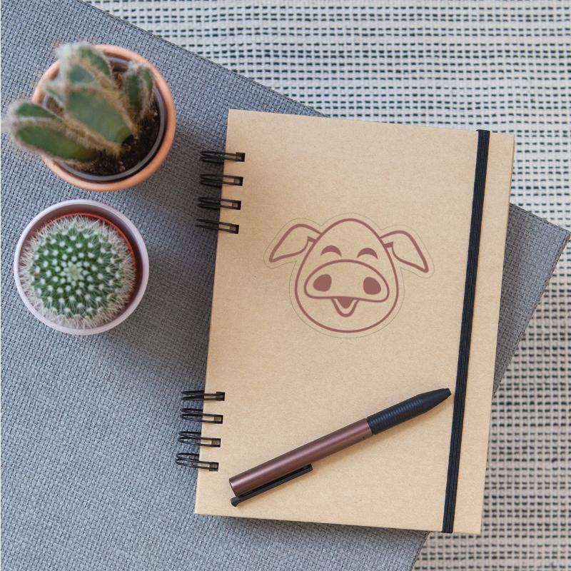 Little cute piggy face comic pig piglet animal
