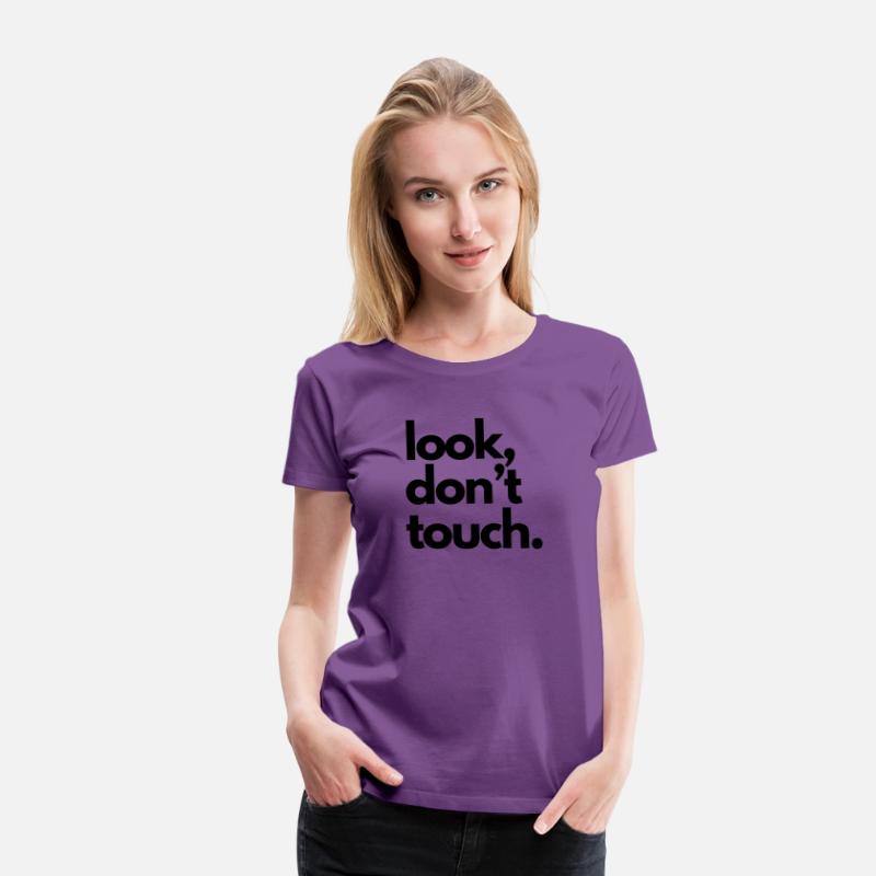 "look, don't touch" - Funny message, simple text