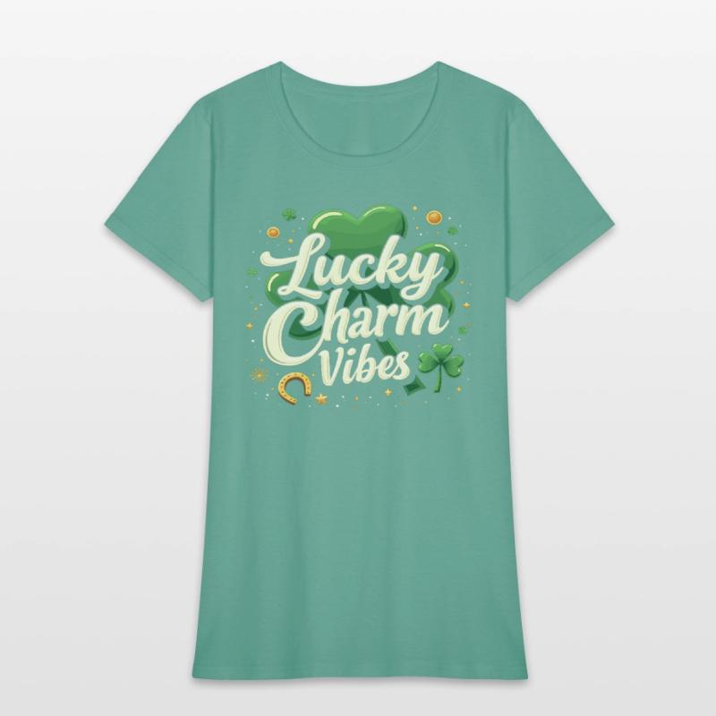 Lucky Charm Vibes Glücksklee Happiness Positive