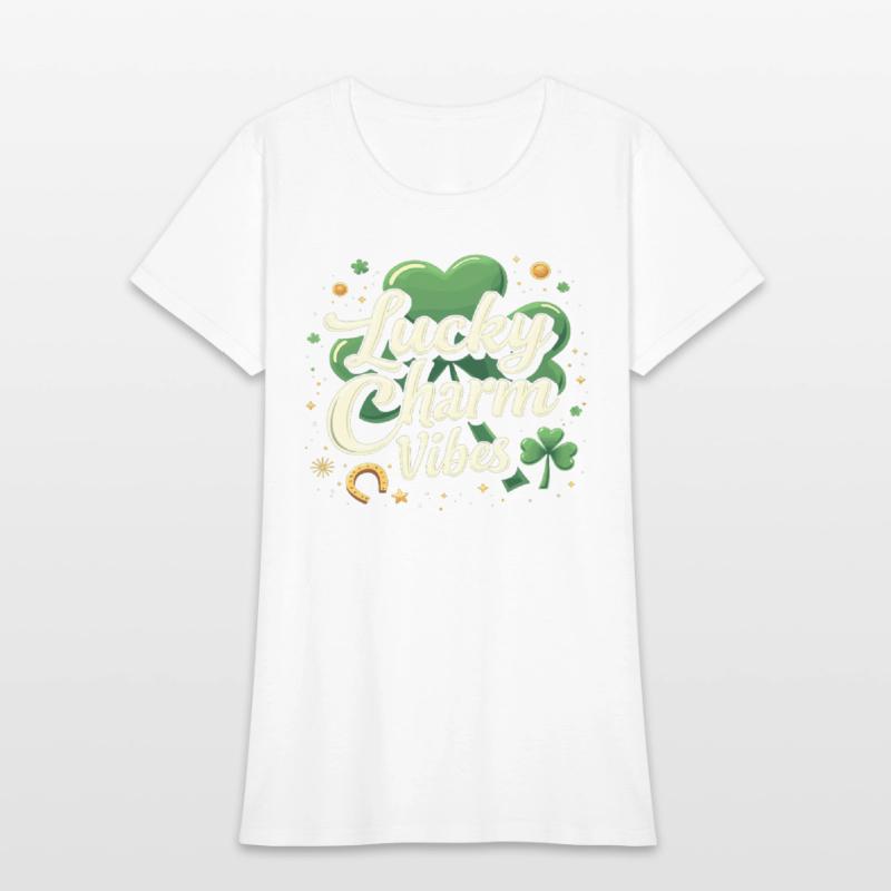 Lucky Charm Vibes Glücksklee Happiness Positive