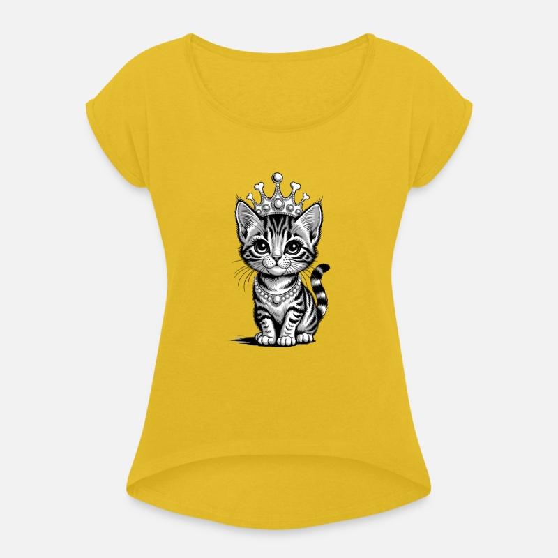 Majestic Kitten Royalty with Crown and Pearls