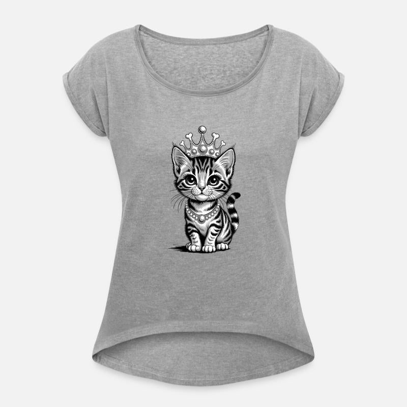 Majestic Kitten Royalty with Crown and Pearls