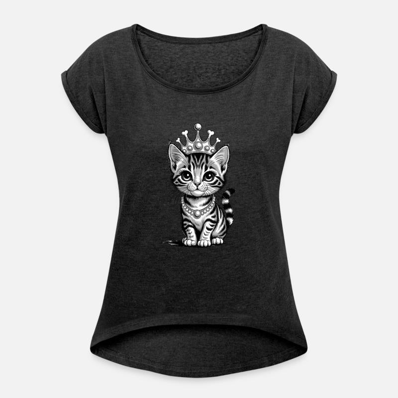 Majestic Kitten Royalty with Crown and Pearls