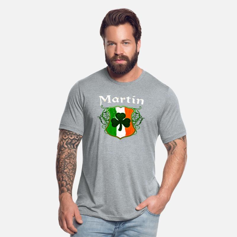 Martin Irish Surname Ireland Flag Shield Shamrock