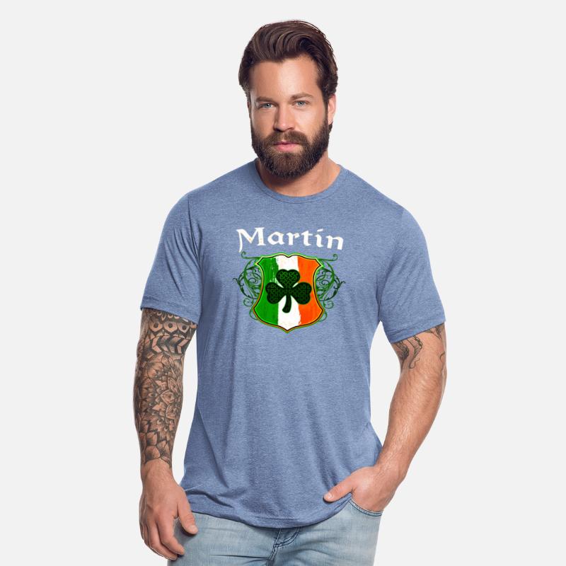 Martin Irish Surname Ireland Flag Shield Shamrock
