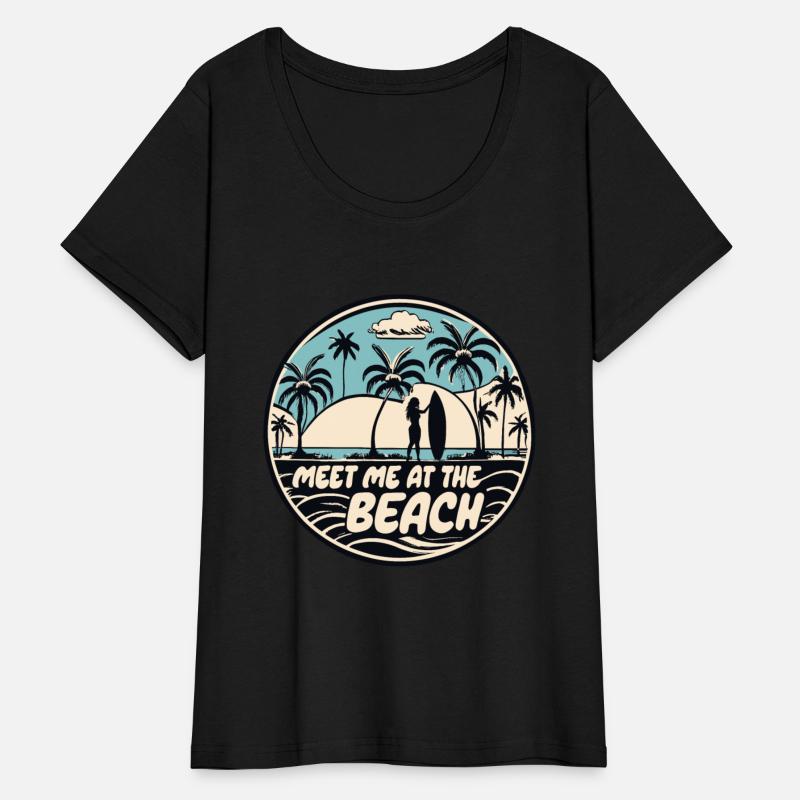 Meet Me At The Beach Surfer Saying Quote