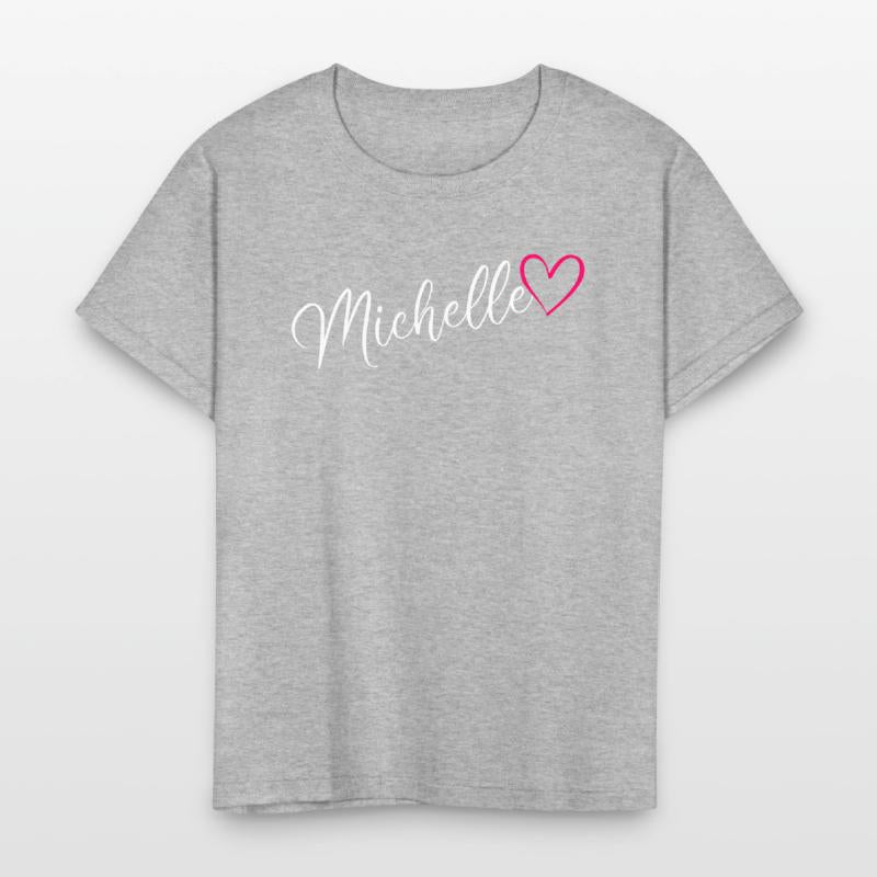 Michelle Name Pink Heart