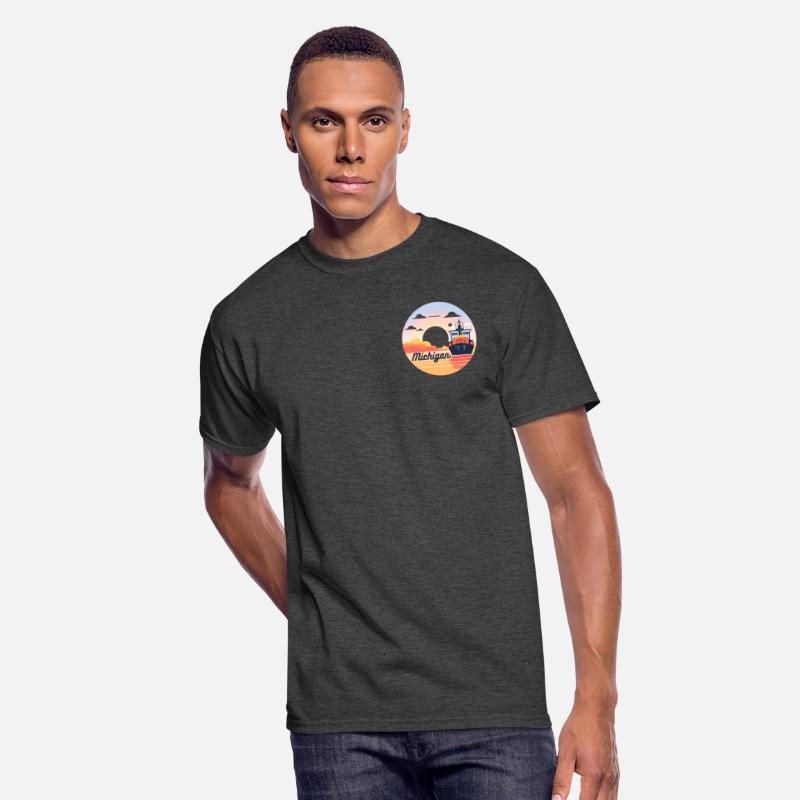 Michigan Boat with Sunset