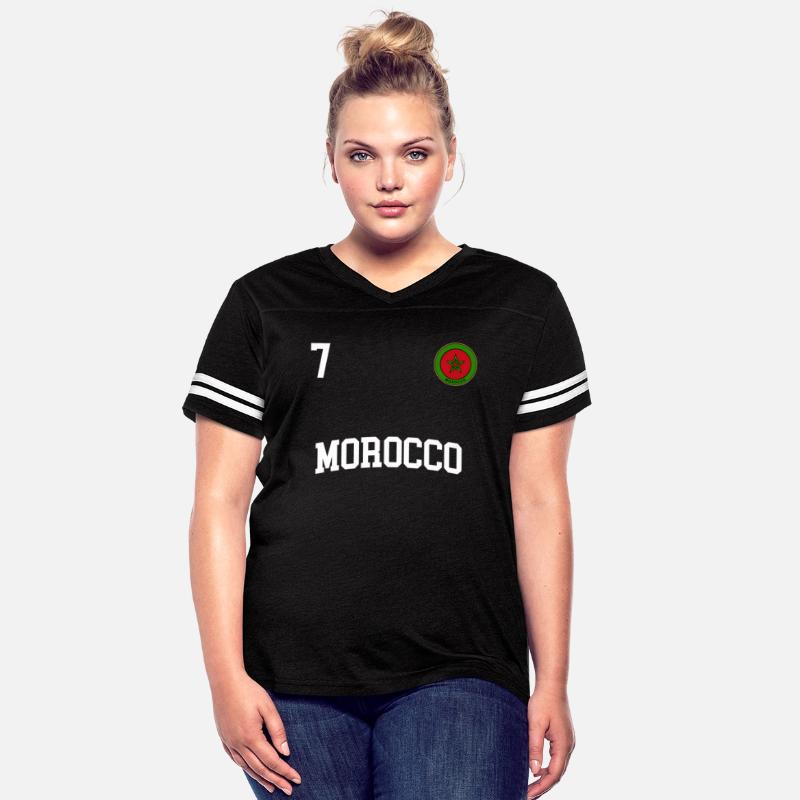 Morocco Team Sports Number 7 Soccer Moroccan Flag