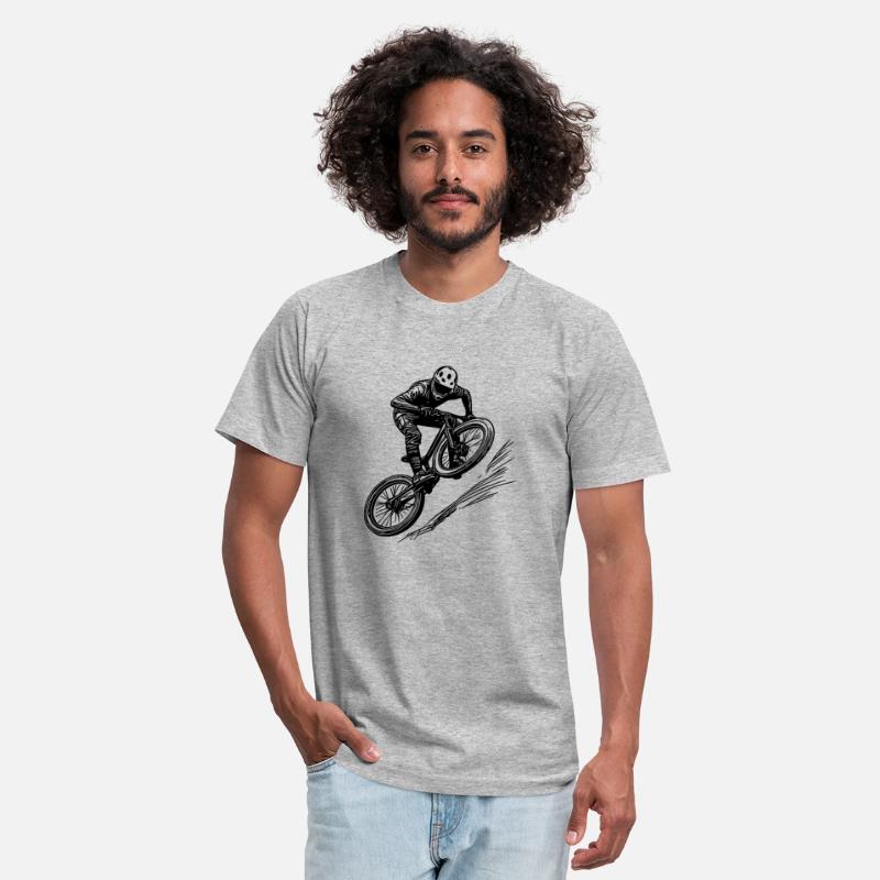 Mountain Biker With Downhill Bike