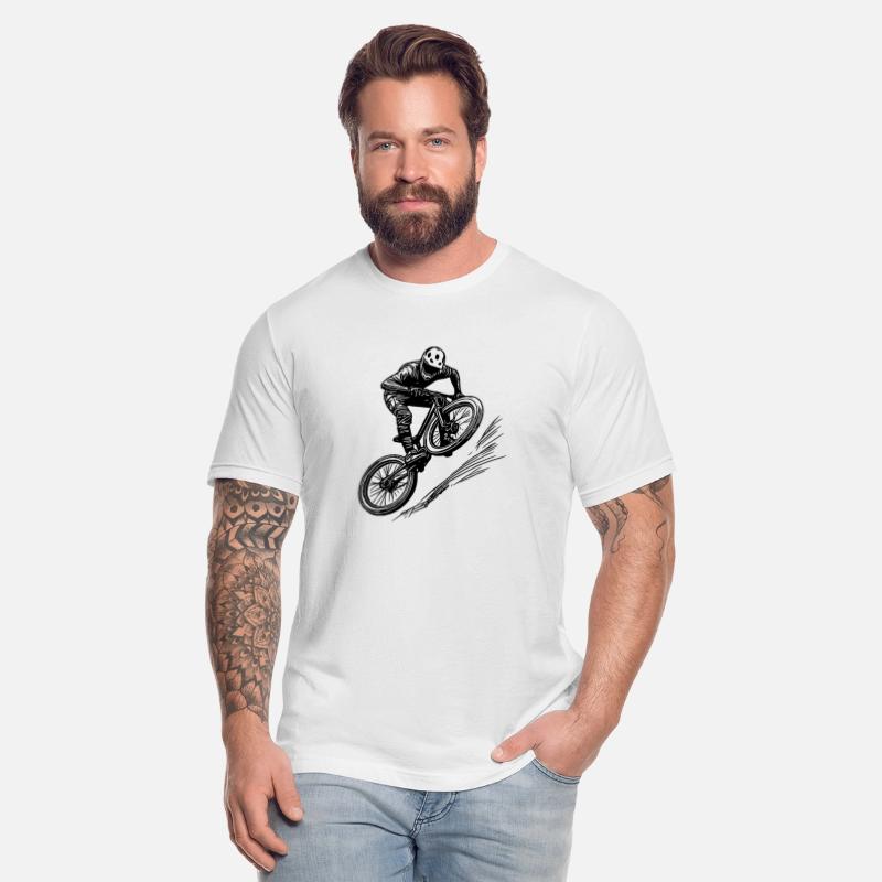 Mountain Biker With Downhill Bike